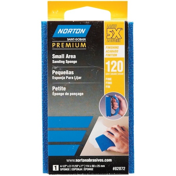 Norton Co Small ProSand 5X Sanding Sponge Small Area Medium 82072